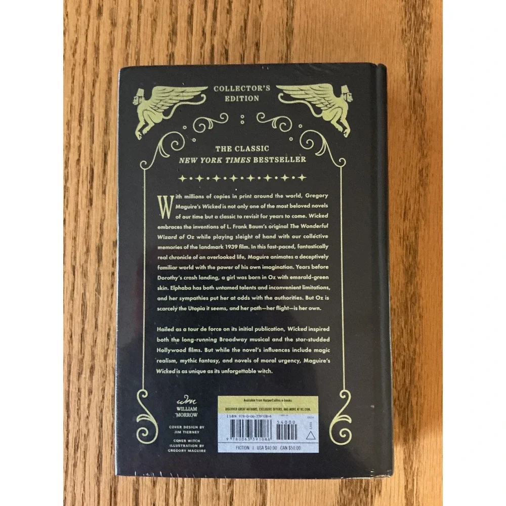 Wicked Collector's Edition Gregory Maguire Hardcover Green Edges Sealed New
